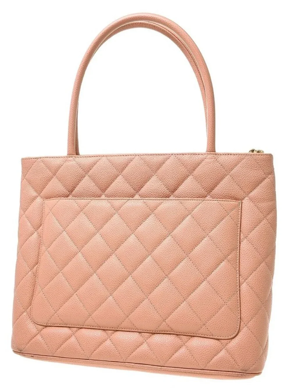 Chanel Pink Calfskin Medallion Tote Handbag KQ01796